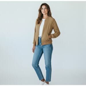 AERON Knit Bomber Jacket Sz XL Womens Zip Up Jacket